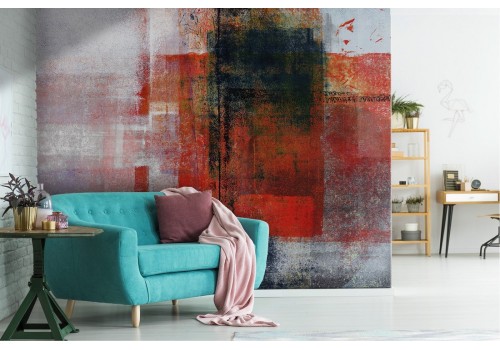 Abstract painted modern art wallpaper
