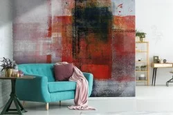 Abstract painted modern art wallpaper