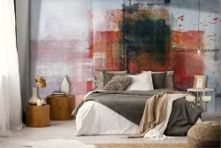 Abstract painted modern art wallpaper