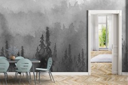 Carta da Parati Dipinti e Acquerelli Foreste e Alberi