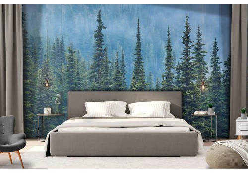 Forest landscape trees green wallpaper 2