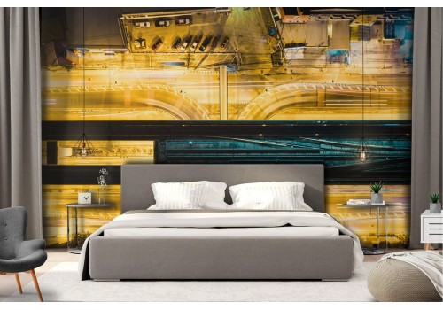 Panoramic wallpaper of metropolitan city highway 2