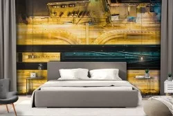 Carta da Parati panoramica autostrada città metropoli