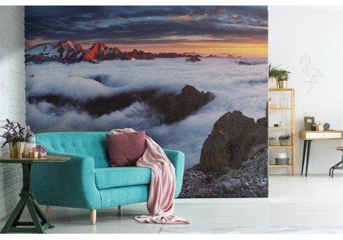 Wallpaper mountains among clouds landscape nature