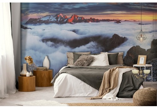 Wallpaper mountains among clouds landscape nature 2