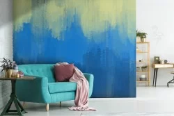 Carta da Parati colore astratto sfumatura moderna blu
