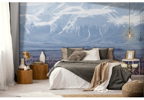 Forest Wallpaper among snowy mountains nature 2