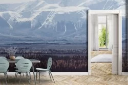 Carta da Parati Foreste e Alberi Montagna Neve