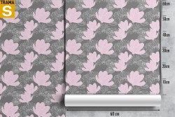 Carta da Parati fiori rosa natura moderna astratta