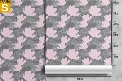 Carta da Parati fiori rosa natura moderna astratta