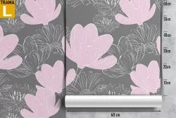 Carta da Parati Astratta Fiori Natura Moderna