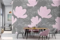 Carta da Parati Design e Stili Flora e Fauna Astratta Fiori Natura Moderna