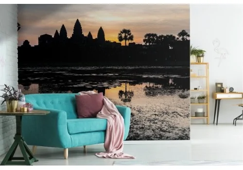 Wallpaper tropical forest river landscape trees