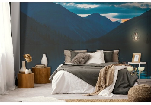 Wallpaper lake between mountains nature landscape 2