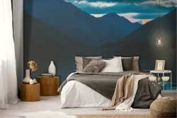 Wallpaper lake between mountains nature landscape