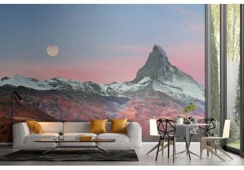 Carta da Parati montagna innevata paesaggio natura