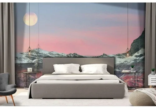 Snowy mountain landscape wallpaper 2