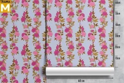 Carta da Parati fiori rosa natura vintage pattern