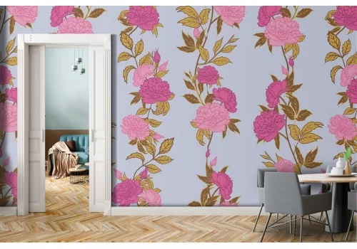 Carta da Parati Design e Stili Flora e Fauna Fiori Natura Vintage