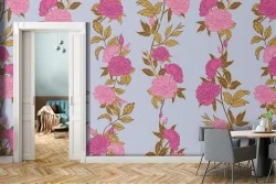 Wallpaper Design and Styles Flora and Fauna Flowers Nature Vintage