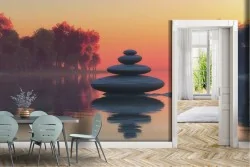 Wallpaper Rivers Waterfalls Lakes Oriental Zen