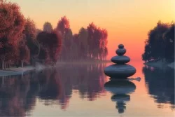 Carta da Parati Design e Stili Paesaggi e Natura Fiumi Cascate Laghi Orientale zen