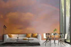 Wallpaper sky with rainbow dawn sunset