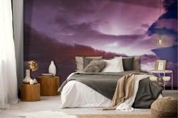 Wallpaper landscape stormy sky with lightning