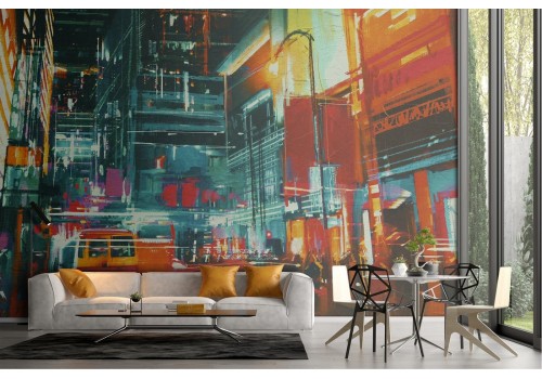 Underground City Wallpaper in Urban Style