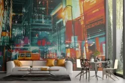 Carta da Parati Città underground stile urban