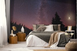 Milky Way galaxy landscape wallpaper