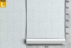 Wallpaper with stylized trees.
