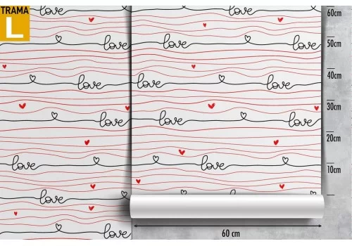 Carta da Parati scritte Love e cuori. 2