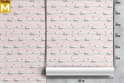 Carta da Parati Decorazioni e Pattern Scritte