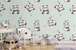 Carta da Parati pattern animali panda.