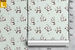 Carta da Parati pattern animali panda.