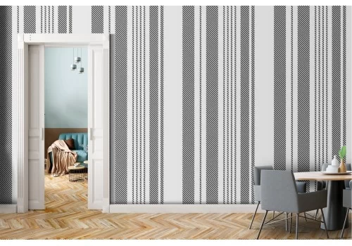 Carta da Parati righe grigio e bianco.
