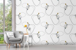 Abstract shapes pattern wallpaper.