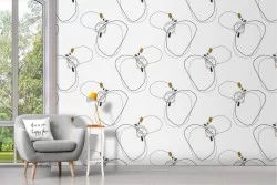 Abstract shapes pattern wallpaper.