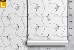 Abstract shapes pattern wallpaper.