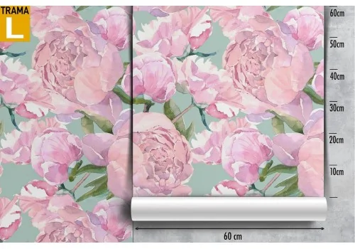 Pink flowers pattern wallpaper. 2