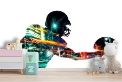 Abstract football player wallpaper