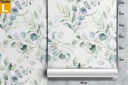 Wallpaper with celestial plants and flowers.