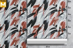 Carta da Parati Moderna Foglie Natura