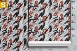 Carta da Parati Flora e Fauna Design e Stili Moderna Foglie Natura