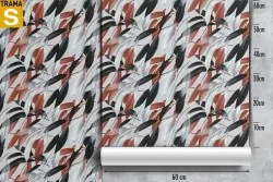 Carta da Parati Flora e Fauna Design e Stili Moderna Foglie Natura
