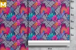 Abstract Geometric Modern Leaves Wallpaper