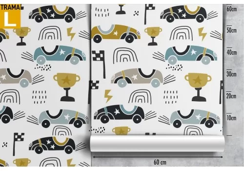 Carta da Parati pattern macchine bambini. 2