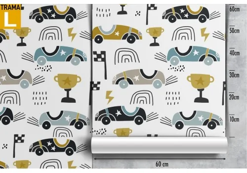 Children's wallpaper pattern with cars. 2