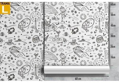 Children's stylized fantasy wallpaper decoration. 2